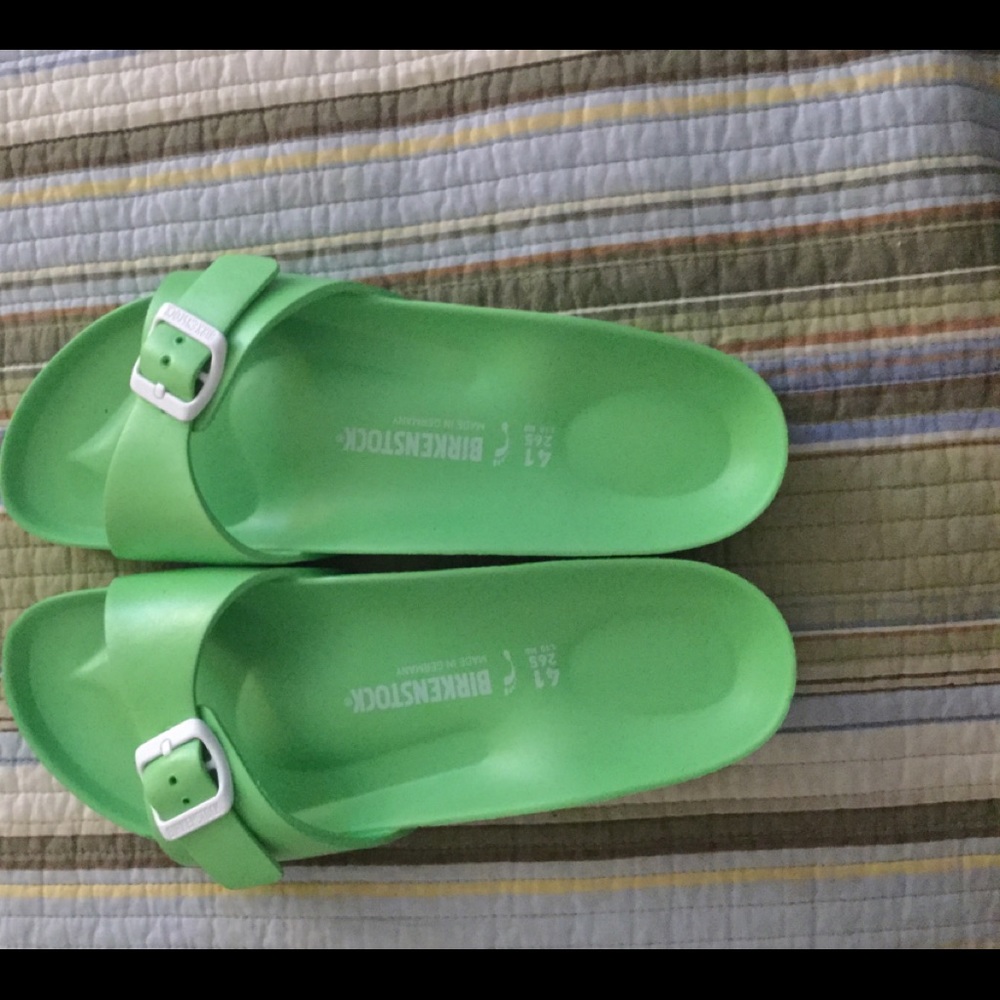 BIRKENSTOCK LIME GREEN SINGLE STRAP size 41